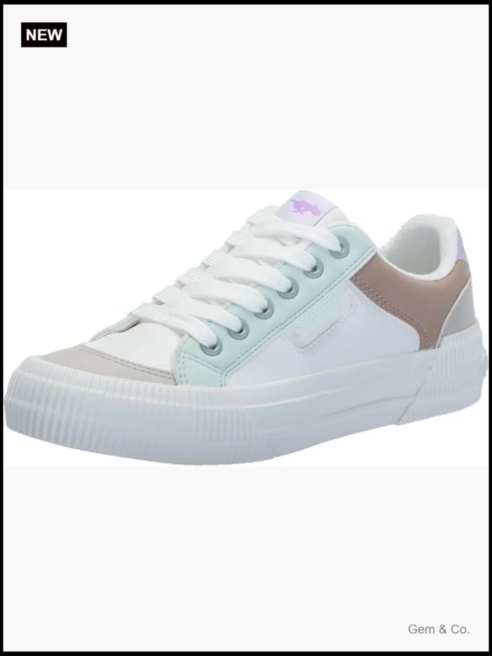 Low Top Lace Up Sneakers with Cushioned Insole, Casual Walking Shoes